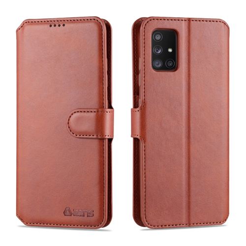 Etui en PU avec support marron pour votre Samsung Galaxy A51 5G SM-A516