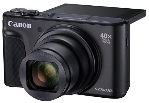 Canon PowerShot SX740 HS - Travel Kit - appareil photo numérique - compact - 20.3 MP - 4K / 30 pi/s - 40x zoom optique - Wi-Fi, Bluetooth - noir