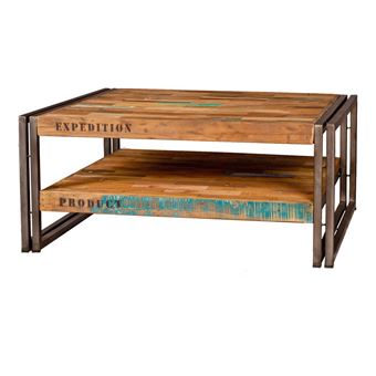 19 Sur Table Basse En Bois Carree 80 Cm Industry Achat Prix