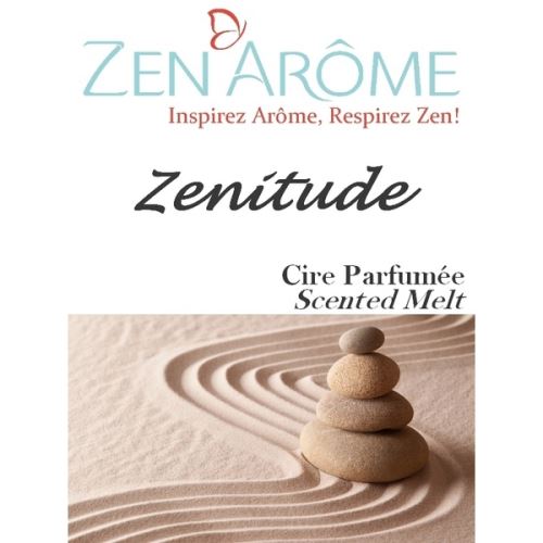 Cire parfumée senteur notes zenitude - blanc