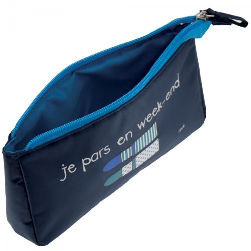 Trousse Maquillage - Blue Basics - Je Pars En Week-End - Bleu