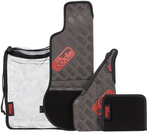 Elvedes Bikebuddie Protection Set gris Porte-bicyclettes / noir