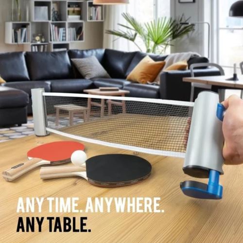 Jeux de tennis de table rétractable Ping-Pong Portable Net Kit Kit de remplacement gris