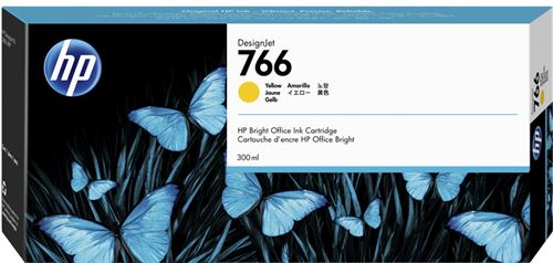 hp hp 766 300-ml yellow inkcrtg noir