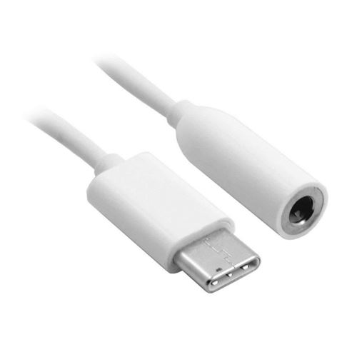Câble adaptateur USB C (type C) vers prise casque audio jack audio 3,5 -  Blanc