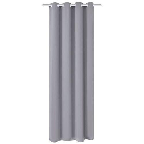 vidaXL Rideau occultant avec œillets métalliques 270 x 245 cm Gris
