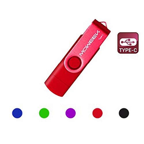 Cle USB 3.0 128 Go pour Smartphones et Tablettes Android Type-C (Disponible en 32 Go, 64 Go, 128 Go) Rouge