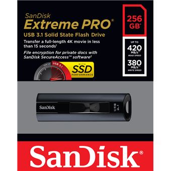 SanDisk Extreme Pro - Clé USB - 256 Go - USB 3.2 -