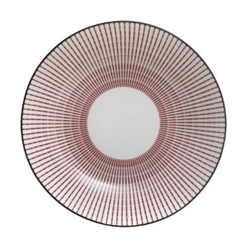 Set de 6 assiettes creuses Lunis - D 20,5 cm - Rouge