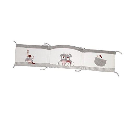 Trois Kilos Sept Tour de Lit en Velours Motif Praline/Caramel