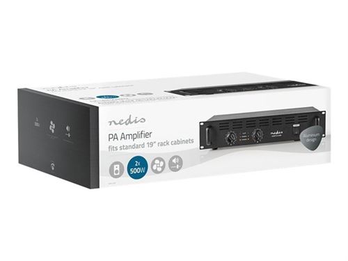 Nedis AAMP16130BK - Amplificateur - 2 x 500 Watt - noir