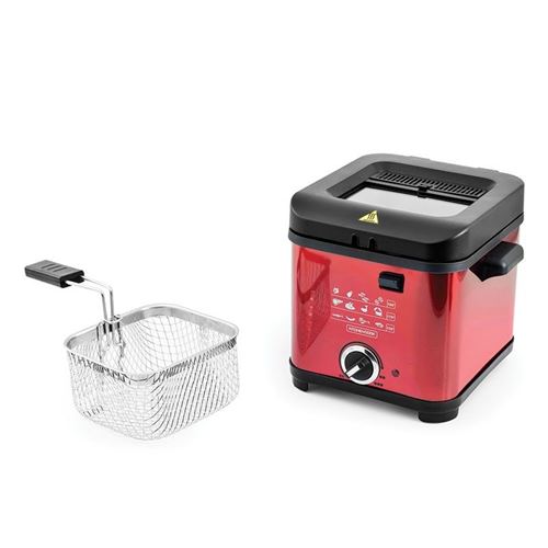 Kitchen Cook -fr1010_red - Friteuse - 1,5l - 900w - Rouge