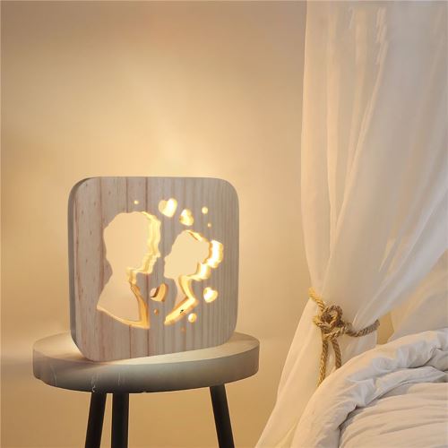 Creative Craft Décoration Lampe en bois Led Lumière Veilleuse Lampe de table_onaeatza452