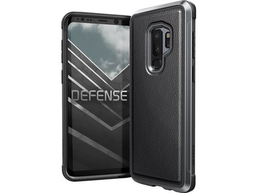 Accessoire Téléphone Mobile X-Doria Defense Lux Noir Cuir - Coque de protection pour Samsung Galaxy S9+