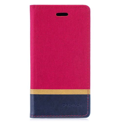Etui en PU épissure du tissu avec porte-cartes rouge pour votre Huawei P30