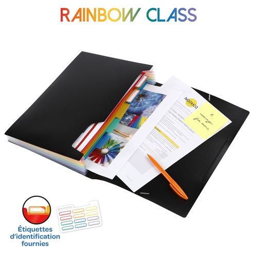 Trieur de bureau 6 positions pour documents a5 rainbow class noir Viquel