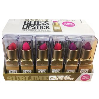 1 Rouge A Levre Sublime Tenue 24h Permanent Tons Rose Maquillage