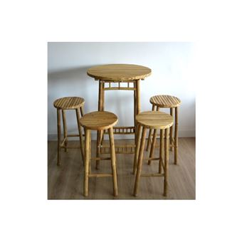 Mange Debout Avec 4 Tabourets Mobilier De Jardin Achat Prix Fnac