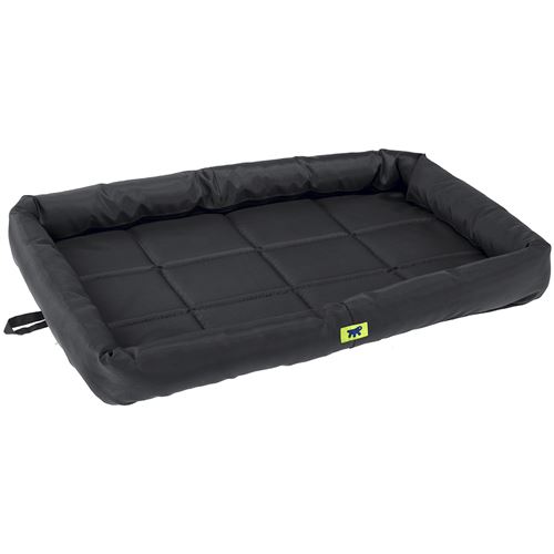 Ferplast lit rembourré pour chiens TENDER TECH 120, matelas déhoussable pour animaux, résistant, tissu technique, anti-griffures, déperlent, lavable, 122x76x5 noir