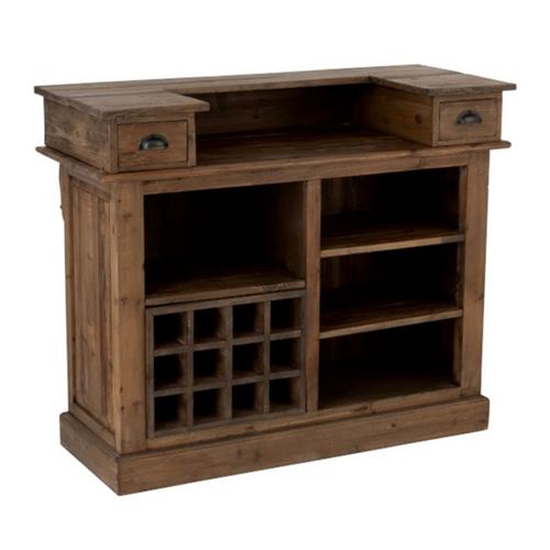 Paris Prix - Meuble De Bar 2 Tiroirs noem 120cm Marron