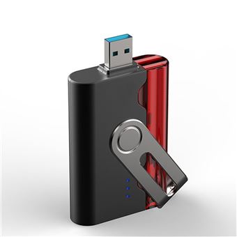 Batterie Externe Portable 2600 mAh et Clé USB OTG (Blanc) - 1