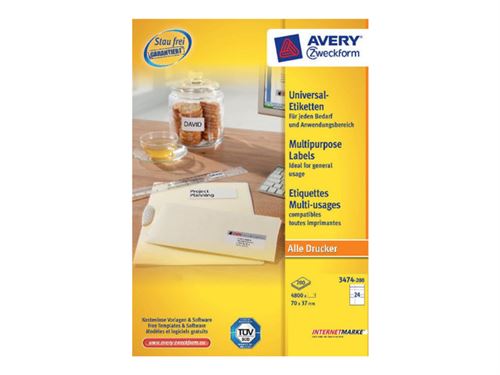 Avery Zweckform Universal - étiquettes - 4800 étiquette(s)