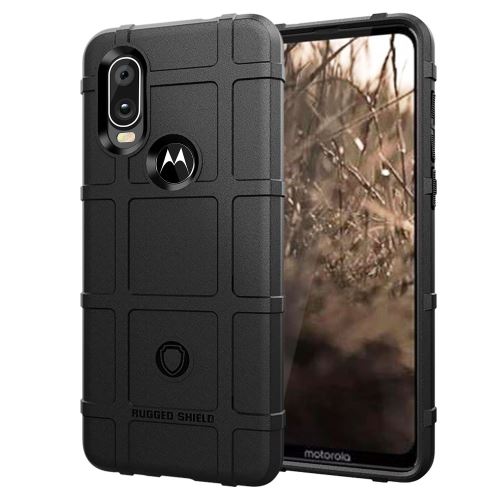 Coque en TPU grille carrée anti-chocs noir pour votre Motorola P40