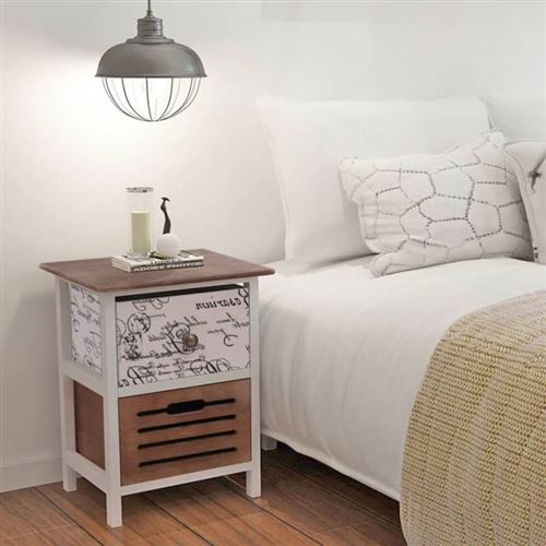 vidaXL Tables de chevet 2 pcs en bois