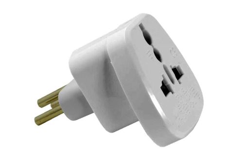 Adaptateur Prise Suisse Monde vers Suisse, 10 Ampères max, Couleur blanche