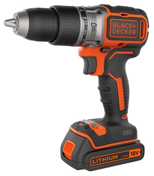Black & Decker Bl188kb-Qw Perceuse À Percussion Sans Fil Brushless En Coffret Avec 2 Batteries 1,5 Ah 18 V - Image 3