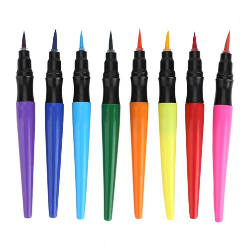 8pcs stylo peinture de corps mis art aquarelle dessin stylo stylo Halloween, stylo peinture de corps, marque effaçable