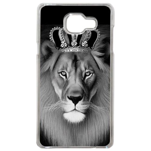 Coque Rigide Pour Samsung Galaxy A3 2017 Motif Lion Roi Noir Blanc