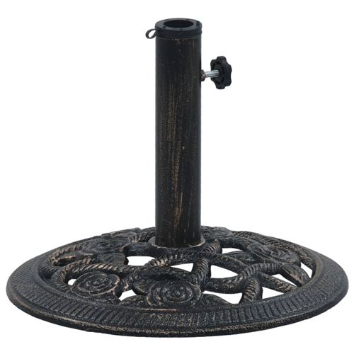Socle de parasol Noir et bronze 9 kg 40 cm Fonte Vidaxl