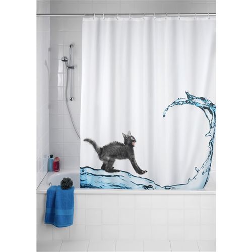 Wenko - Rideau de douche Cat