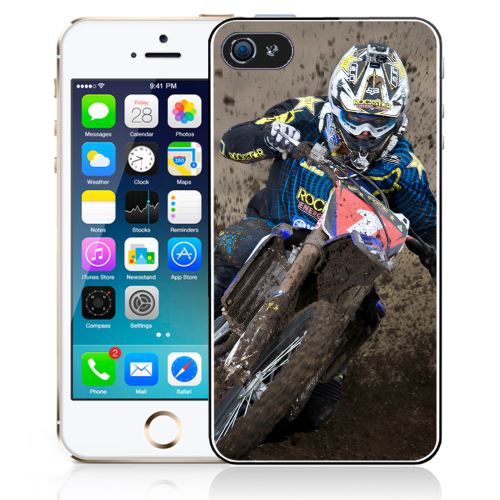 Coque pour iPhone 5C motocross boue