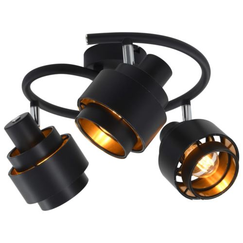 Projecteur à 3 voies Noir E14