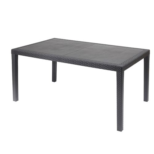 Table de jardin modèle Prince - 150 x 90 x 72 cm. - Anthracite