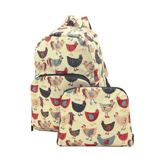 Sac à dos pliable Eco Chic - Beige au poulet