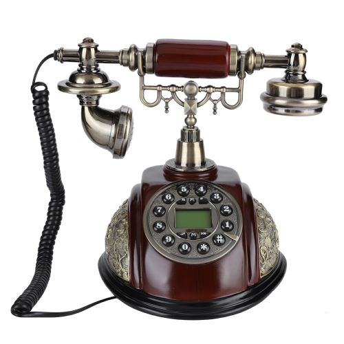 Vintage Téléphonique/Téléphone Rétro / Téléphone Fixe Filaire Metal Pour Bureau / Hôtel / Domicile Système Dtmf / Fsk