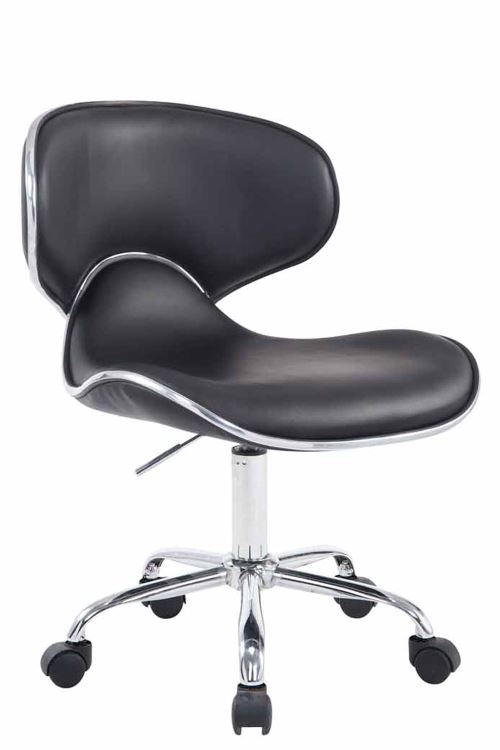 Tabouret de travail Los Angeles V2 en Similicuir - Assise ergonomique - Hauteur réglable - pivotant - Couleur Noir