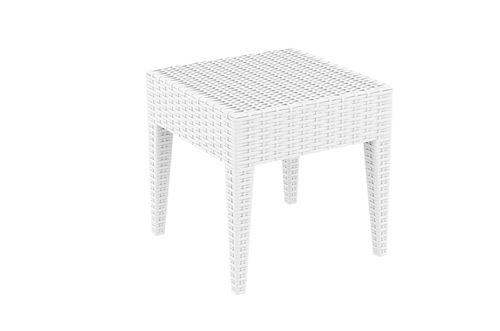 Table Lounge de jardin Miami , Blanc /45 x 45 cm