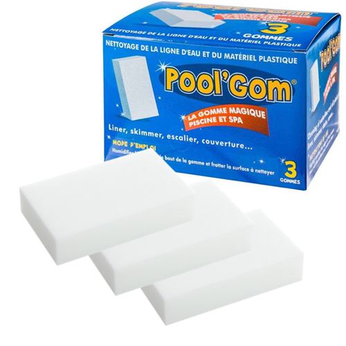 Gommes magiques anti-tâches Pool’Gom MAREVA pour piscine - boite de 3 - 672002