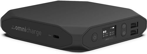 Omnicharge Omni 20+ USB-C 20100 mAh Power Bank Double USB C Sortie, Prise de Courant sans Fil Charging sans Contact