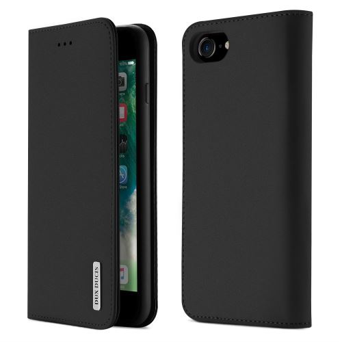 Etui en cuir véritable + TPU avec support noir pour votre Apple iPhone SE 2