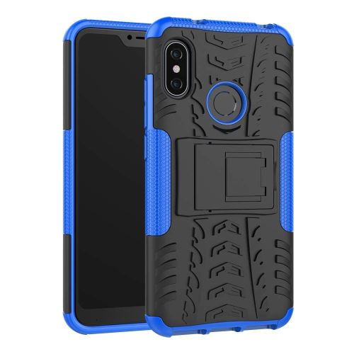 Coque Anti Choc Pour Xiaomi Mi A2 Lite (Redmi 6 Pro) Modèle Spider - Bleu