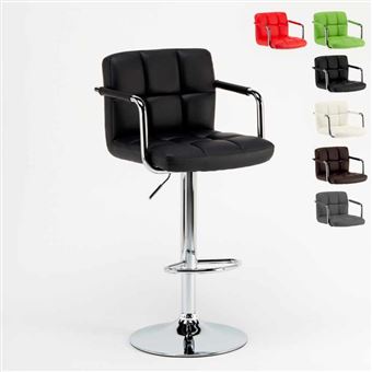 Tabouret Pour Bar Cuisine Haut Tournant Reglable Avec Dossier Et
