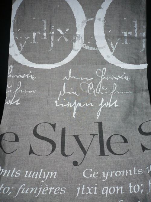 Apeltstoffe Tinta_48x140_88 Chemin de table en lin avec motif Gris/anthracite 48 x 140 cm