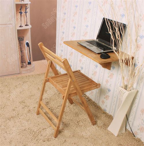 SoBuy® FWT031-N Bureau Table murale rabattables, Table de cuisine pliante