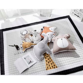 Honey Tapis De Sol Chambre Bebe Enfant Dimensions 150x100 Style Scandinave Coussin Assorti Inclus Matelas De Jeu Eveil Marron Blanc Tapis D Eveil Achat Prix Fnac