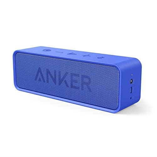 SoundCore Enceinte Bluetooth Portable Stereo avec Batterie de 24 Heures, Micro et Port de Basses pour Son Haute Qualité